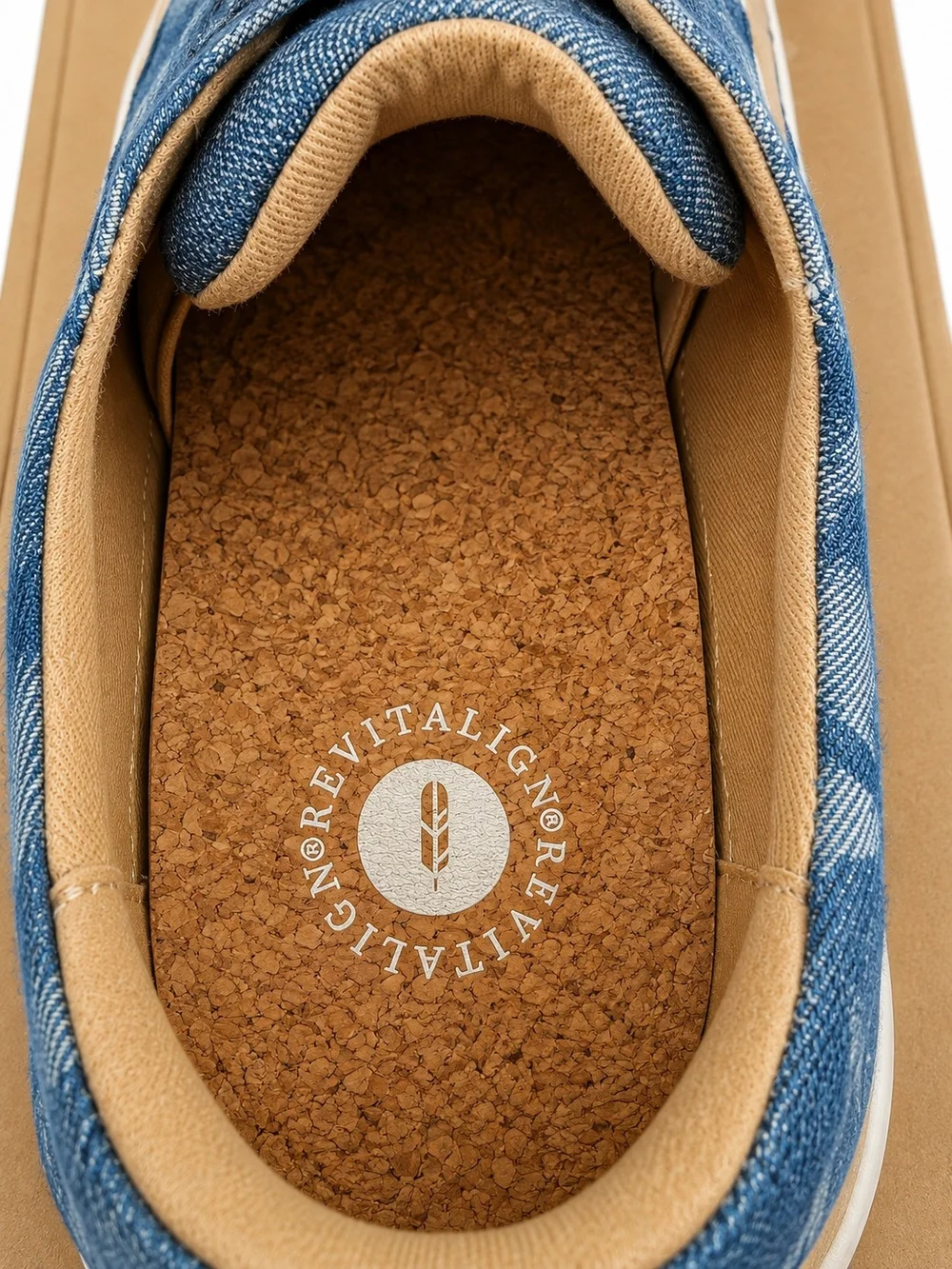 Revitalign Blue Floral Denim Lace Up Slip On Comfort Sneakers NIB Womens 7-11